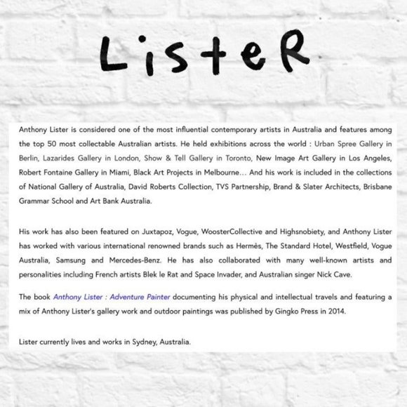 ANTHONY LISTER Original Graffiti Street Art Sketch 'Brisbane's Banksy' Art Basel - Picture 5 of 6